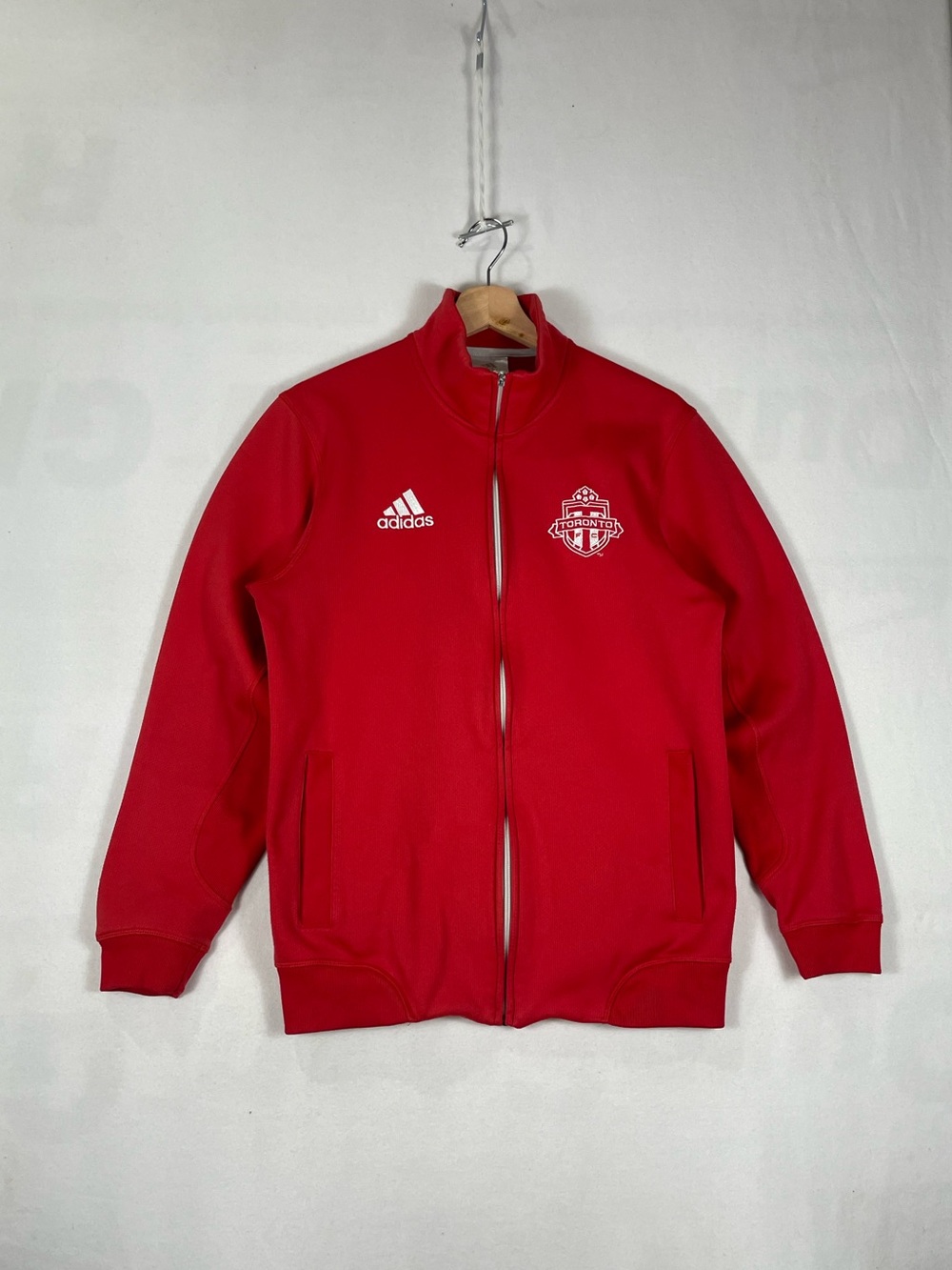Y2K 2010 Adidas Toronto FC Soccer Football Full Zip Track Jacket Red Sz M READ